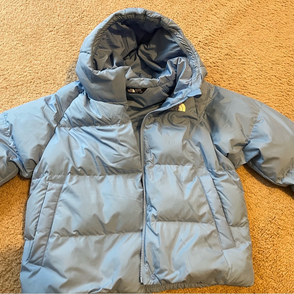 The North Face Kids Light Blue Puffer Jacket